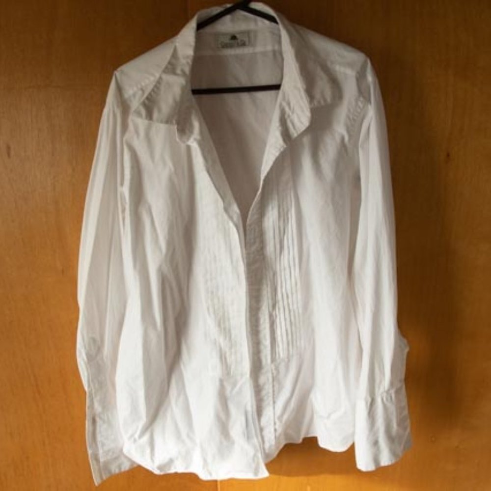 Carroll & Co. Custom Made White Men's Tuxedo Cotton Shirt mens XL